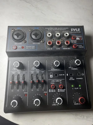 Pyle Professional Wireless DJ Audio - 4 Channel Bluetooth Controller Sound Mixer - Image 1 of 4