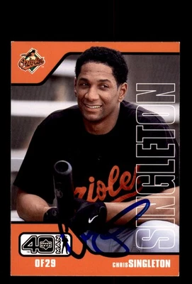 Signed Baseball Card Auto Chris Singleton 2002 Upper Deck 40-Man #222 Orioles - Image 1 of 2