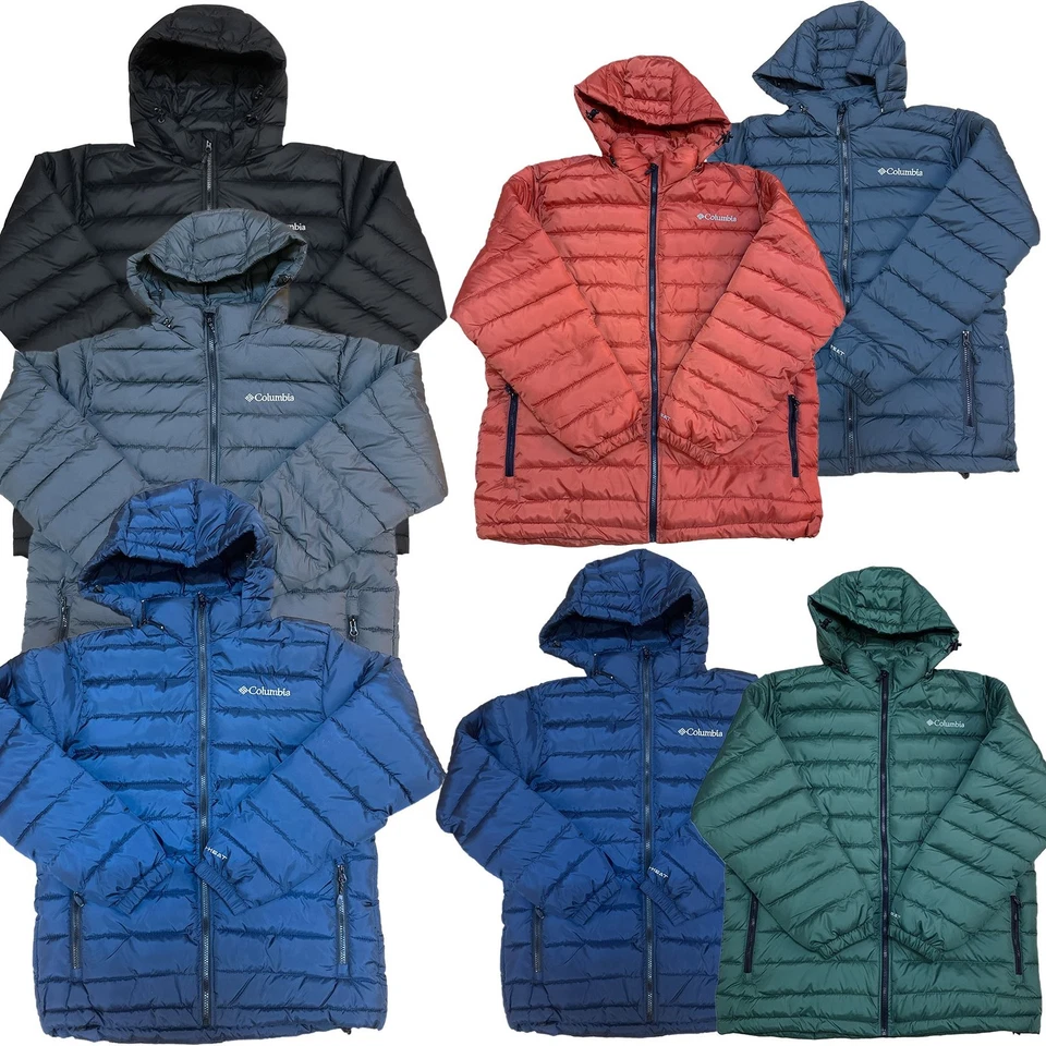 Columbia Mens Duck Down Feather Puffer Hooded Omni Heat Seal Quilted Jacket - Image 1 of 1