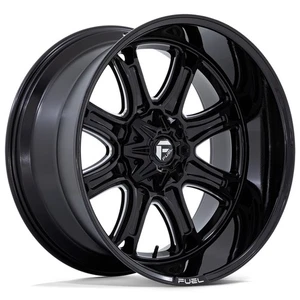 One 20x10 Fuel Darkstar 8x170 -18 Black Milled Wheel Rim 125.1 - Picture 1 of 3