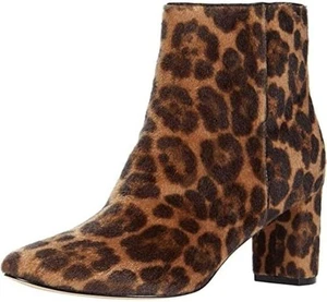 Neu Nine West Trin Leopard Damen Kunstfell Stiefeletten Stiefel Größe 8 - Bild 1 von 10
