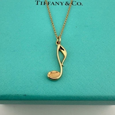 Tiffany & Co. Collar Colgante Nota Musical 18k Paloma Picasso Graffiti Oro Rosa Foto 1 de 4