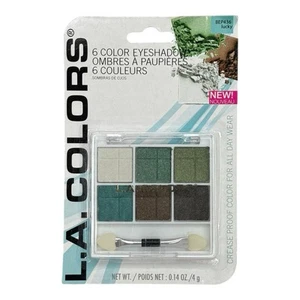 L.A. Colors LUCKY 6 Color Green Eyeshadow New Sealed On Card BEP436 - Picture 1 of 2