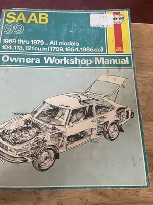 ⭐ Libro de servicio manual de taller Saab 99 ~ 1969 a 1979 todos los modelos Haynes para propietarios Foto 1 de 4