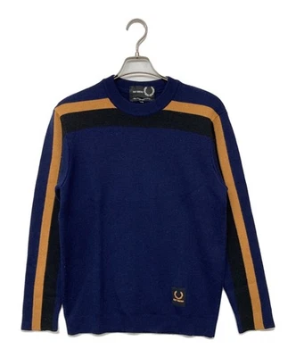 FRED PERRY × RAF SIMONS cuello redondo tejido talla: 38 azul marino hombre SK2111 Foto 1 de 4