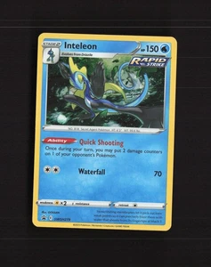 Inteleon SWSH279 Sword & Shield Black Star Promo Holo SWIRL Pokemon Card NM - Picture 1 of 10