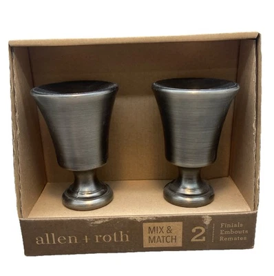 Acabados de barra de cortina ALLEN + ROTH peltre cepillado 0773157 mezcla y combinación {113} Foto 1 de 4