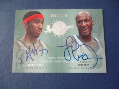 2001 Upper Deck Inspirations /1149 Eddie Griffin Lamar Odom #110 Rookie Auto RC - Image 1 of 2