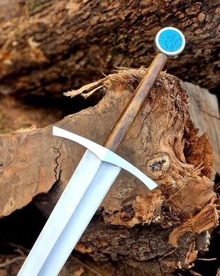 Hand Forged Carbon Steel Viking Sword Sharp Battle Ready Medieval Sword+Sheath - Image 1 of 3