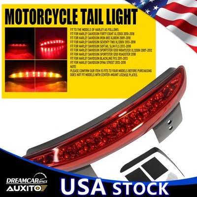Задние фонари светодиодные указатели поворота тормоза для мотоциклов Harley Iron Davidson 883 XL883N - Изображение 1 из 4