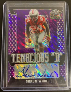 Shaun Wade 2021 Leaf Metal Draft Auto Purple Camo /30, LAST PRINT 30/30 - Picture 1 of 3