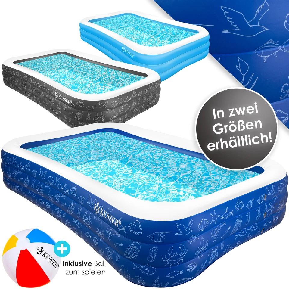 KESSER® Aufblasbar Schwimmbecken Planschbecken Schwimmbad Groß Familien Pool - Bild 1 von 1