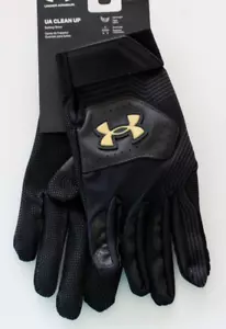 Under Armour Clean Up Batting Gloves Mens 2XL Black/Gold - Picture 1 of 4