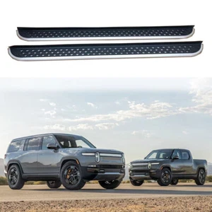 Aluminum Running Board fits for Rivian R1S R1T 2021-2024 Side Step Nerf Bar 2PCS - Picture 1 of 8