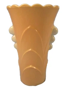 Anchor Hocking Vitrock Vase Peach & White Depression Glass Vintage Nice (O) - Picture 1 of 4