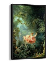 JEAN HONORE FRAGONARD, THE SWING -FLOAT EFFECT CANVAS WALL ART PIC PRINT