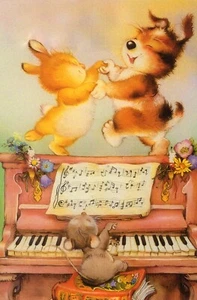 Grußkarte* Kunstlerkarte* Lieder und Tänze der Tiere * Lisi Martin - Bild 1 von 2