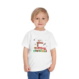Merry Christmas Toddler Tee, Cute Kids Shirt, Holiday Gift, Winter Apparel, - Picture 1 of 5