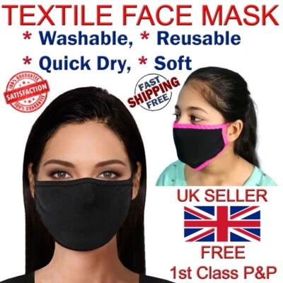 Cotton Face Mask Mouth Black Pink Soft Reusable Washable Respirator Cycling lot