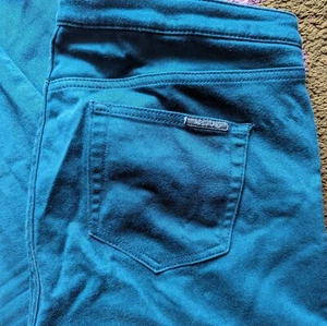 Ladies Trousers WHITE STUFF Size 14 Teal Womens Pants Soft Zip Pockets - Picture 1 of 16