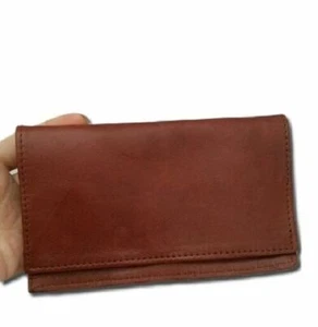 PORTA TABACCO IN PELLE PORTA CARTINE, FILTRI MOD NEW-MARRONE CUOIO - Picture 1 of 4