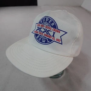 Cappello Super Bowl XXI Uomo Snapback Bianco Canada Dry Crown Royal 1987 Delong Cap - Foto 1 di 17