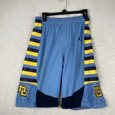 Air JORDAN MARQUETTE Golden Eagles Basketball Shorts Size Small NCAA Light Blue Cover