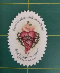 Vintage SACRED HEART OF JESUS APOSTLESHIP OF PRAYER Badge Un-used NOS  - Picture 1 of 3