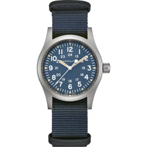 Nuevo reloj para hombre Hamilton Khaki Field mecánico ST acero esfera azul H69439940 - Imagen 1 de 6