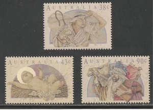 Australien #1231-1233 (A436) ss MNH - 1991 38c bis 90c Weihnachten 1991 - Bild 1 von 1