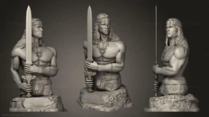 Conan Bust Resin Sculpture Statue Model Kit   size choices! Unpainted/Unassemble - Picture 1 of 1