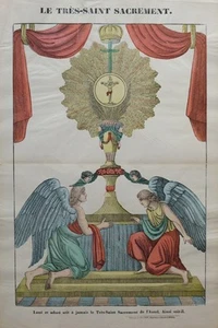 Imagerie d'Epinal, imprimée par PELLERIN, "Le Très-Saint Sacrement" - Bild 1 von 1