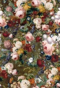 Simon&Siff Peel and Stick Vintage Vinyl Wallpaper Blooming Floral Contact Paper - Picture 1 of 11
