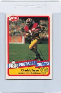 1989 Swell Football Greats 124 Charley Taylor Signed Auto *K6198 - Picture 1 of 2