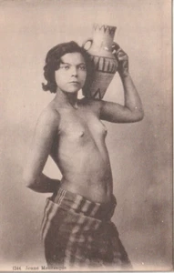 North Africa nude Arab Girl ethnic original early 1914 photo postcard - Picture 1 of 1