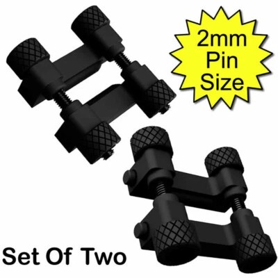 Bipolar 6mm Conductive Rubber Clamps Black / TENS / estim / et312 / 2B / Electro - Image 1 of 4