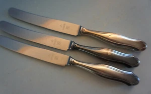 HK20-355: WMF Modell 1700 Jugendstil 3 Dessert / Vorspeisemesser versilbert - Bild 1 von 2