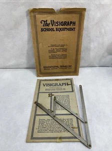 The Visigraph School Equipment On Card With Holder Vintage School Drawing 5S3 - Picture 1 of 6
