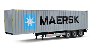 Container Trailer Truck Cma Cgm Blue 1:24 Model SOLIDO - Foto 1 di 1