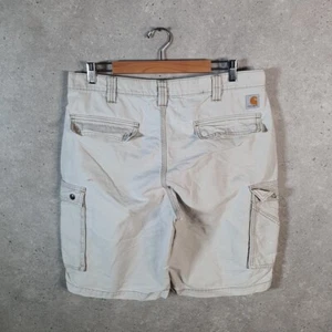 Vintage Carhartt Baggy Carpenter Shorts Jorts Cargo Herren W36 Beige Relaxed Fit - Bild 1 von 8