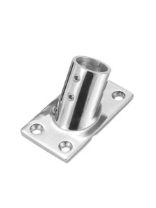 ISURE Boat 316 Stainless Steel 45° Rectangular Stanchion 7/8" Tube Pipe Base - Picture 1 of 4