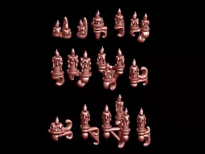13x 28mm/ 1:56th scale Resin Candle Wallholders Basing Bits - Picture 1 of 3