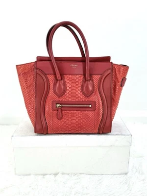 *RARE* Celine Python Leather Micro 27CM bicolour luggage tote bag GHW - Image 1 of 4