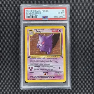 Gengar - 5/62 - Holo Rare - 1st Edition - Fossil - Pokemon Card - PSA 6 - Picture 1 of 1