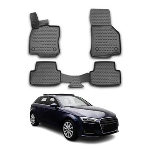 OMAC Floor Mats Liner for Audi A3 S3 2015-2020 Hatchback Black TPE All-Weather - Picture 1 of 12