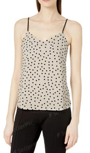 The Limited Women's Black White Polka Dot V-Neck Spaghetti Strap Tank Top Large - Picture 1 of 8