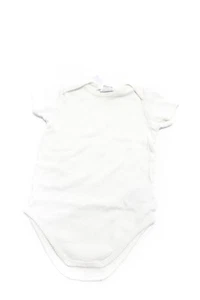 Bonpoint Baby Cotton Short Sleeved Buttoned Round Neck White Size 12 M - Picture 1 of 5