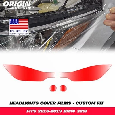 Kit de película de sujetador cubiertas transparentes de protección de faros precortados PPF para 320I 2016-2019 Foto 1 de 4