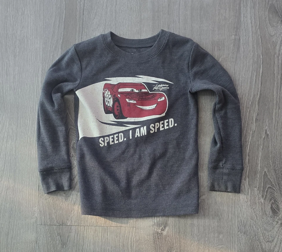 Disney Lightning McQueen cuello redondo gofre manga larga niños 3T Foto 1 de 4