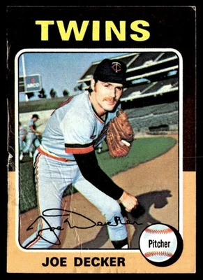 1975 Topps Mini Joe Decker (Crease) Minnesota Twins #102 - Image 1 of 2